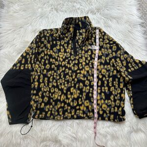 The North Face Yellow and Black Patterned Fleece